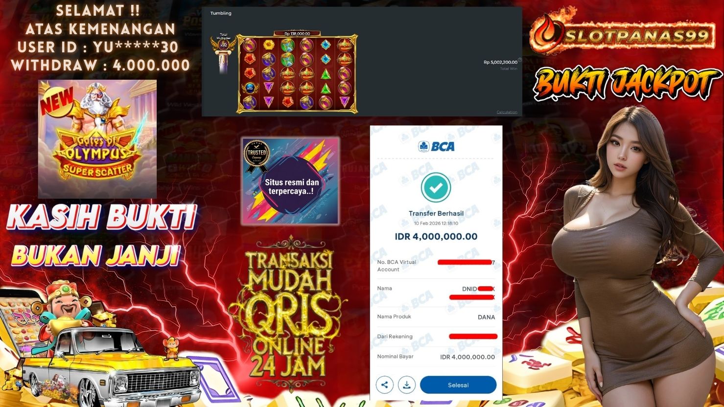 SLOTPANAS99 JACKPOT SLOT GATES OF OLYMPUS SUPER SCATTER